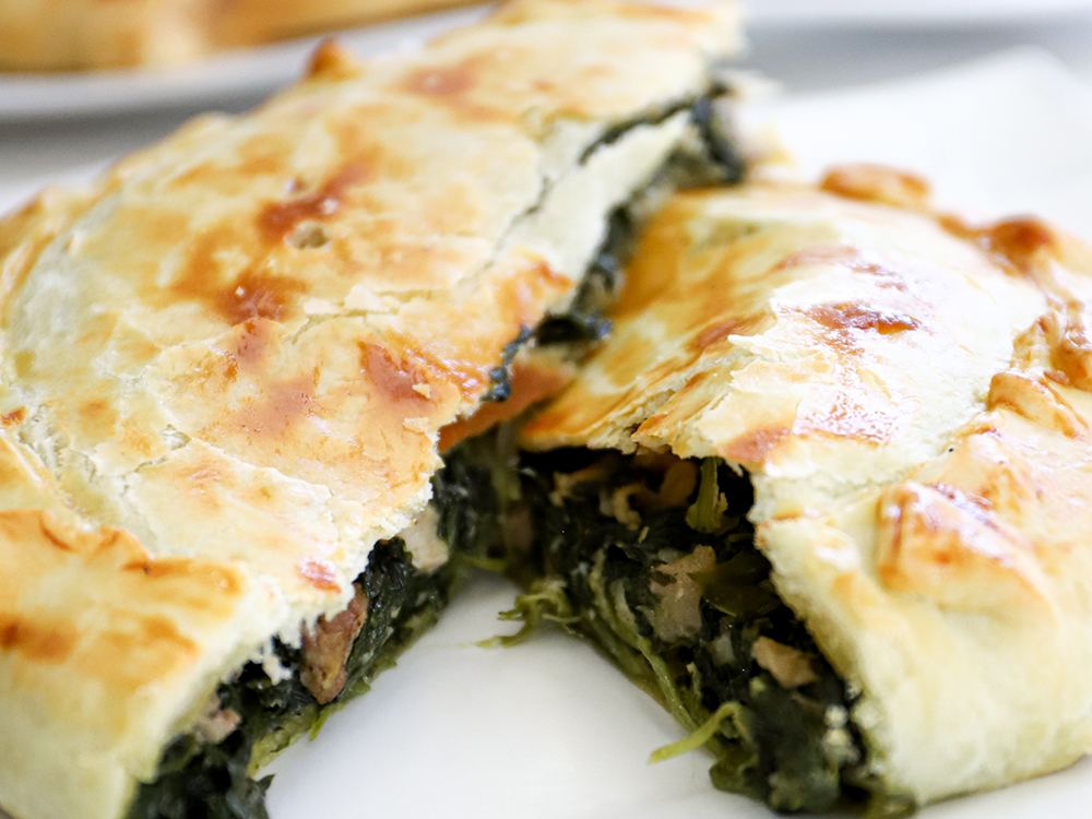 Empada de Leitão com Espinafres e Farinheira